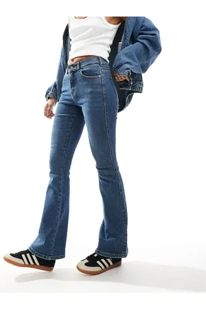 Dr Denim Lexy Bootcut mid waist slim fit bootcut leg jeans in cape mid used wash
