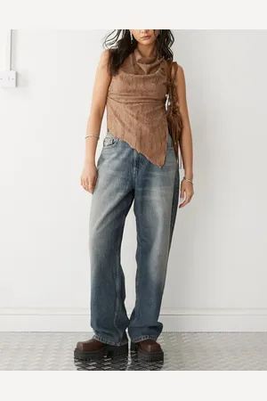 COLLUSION X001 antifit jeans in stonewash