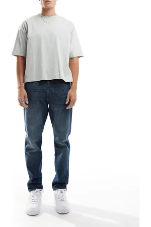 Only & Sons Yoke tapered fit jeans in dark wash