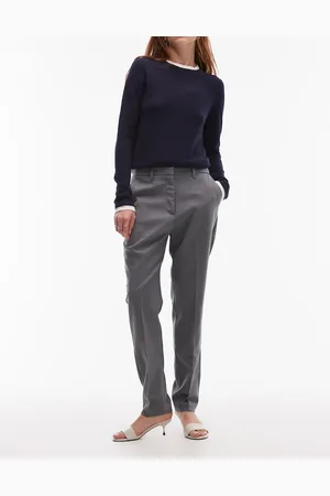 MANGO Slim fit ankle length pants in