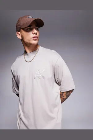 Armani Exchange Tonal logo t-shirt in beige