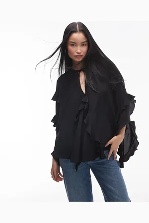 Topshop Ultra femme frill top in