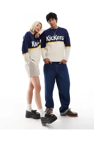 Kickers Unisex classic rib knit mix sweater