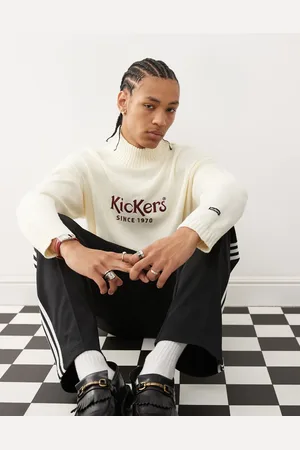 Kickers Unisex knit mock neck sweater with embroidered logo