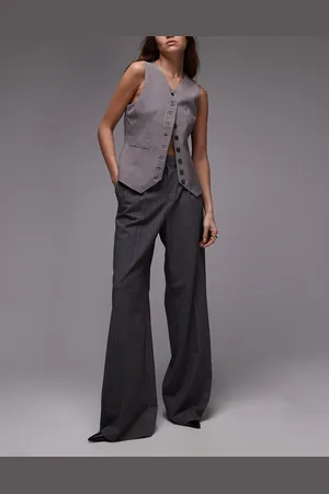 MANGO Longline stripe pants in