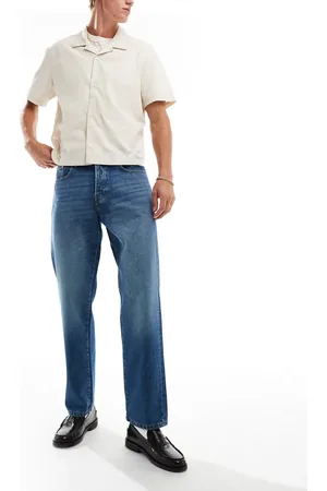 Only & Sons Edge straight fit jeans in dark washed