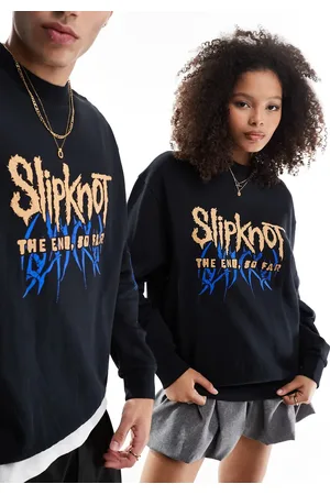 ASOS Unisex oversized license sweatshirt with Slipknot prints in