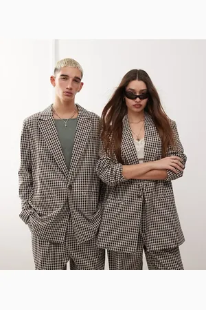 Reclaimed Unisex oversized check blazer