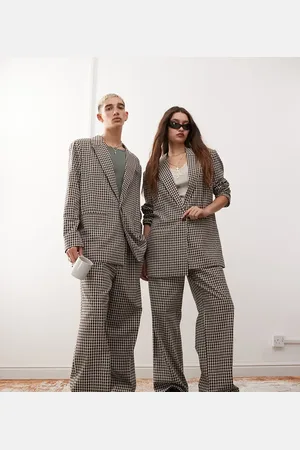 Reclaimed Unisex oversized check pants
