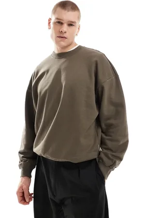 Only & Sons Oversized crew neck sweatshirt in brown
