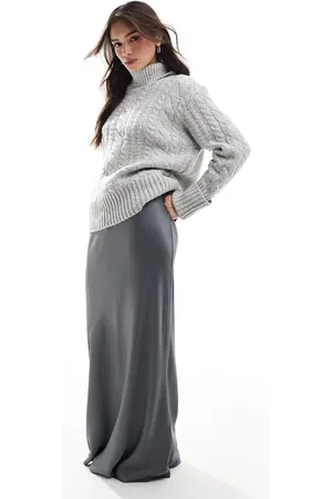 ASOS High neck cable sweater in