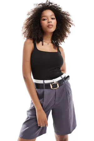 JDY Second skin round neck tank top in