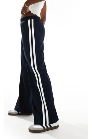 4th & Reckless Wide leg tailored side stripe pants in