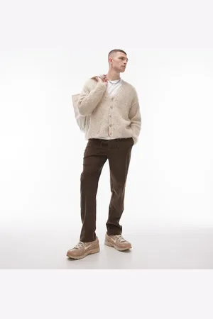 Topman Straight leg corduroy jogger pants in