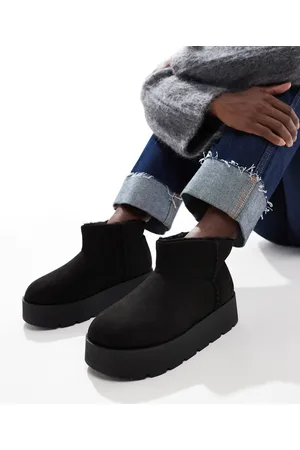 Pull&Bear Cozy platform ankle boot in