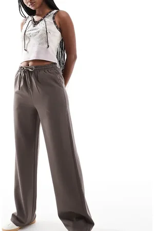 Reclaimed Pull on relaxed pants in chocolate brown