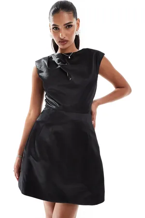 Jarlo Volume boat neck mini dress in