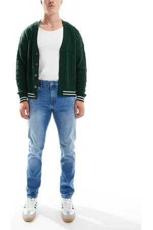 Only & Sons Weft regular fit jeans in mid wash