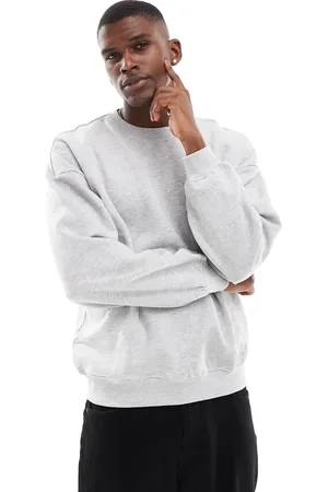Only & Sons Oversized crew neck sweatshirt in light gray