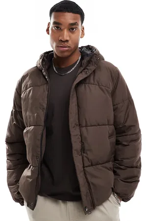 Only & Sons Oversized hooded puffer jacket in