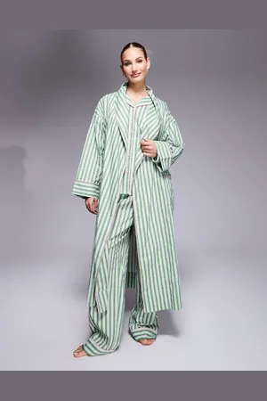 ASOS Woven stripe robe in