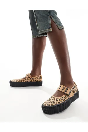 Vans Mary Jane Creepers in leopard print