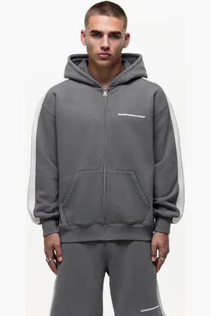 Good For Nothing Zip up paneled hoodie in