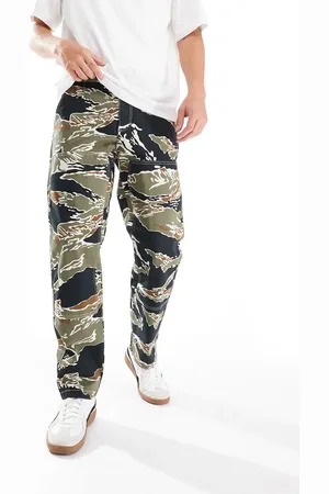 Only & Sons Relaxed fit worker pants with tiger camo print in