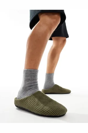 ASOS Mule slippers in khaki cord