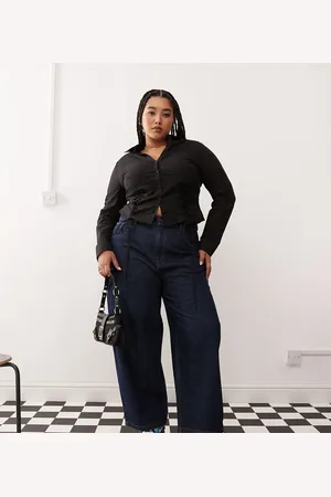COLLUSION X002 Plus baggy jeans in rinse wash