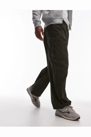 Topman Wide leg cargo in khaki