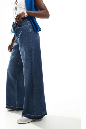 Cotton On Cotton On relaxed wide leg jeans in deepwater denim