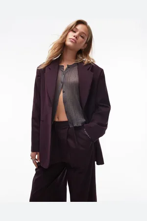 Topshop Blazer in burgundy - part of a set