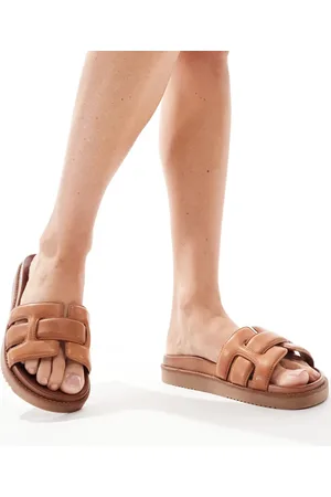 Aldo Wylalaendar padded footbed sandals in medium leather