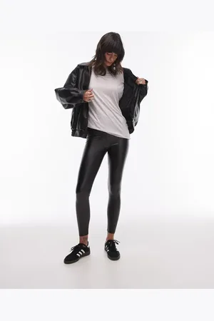 Topshop Faux leather leggings in