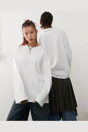 Reclaimed Unisex oversized skater long sleeve t-shirt in