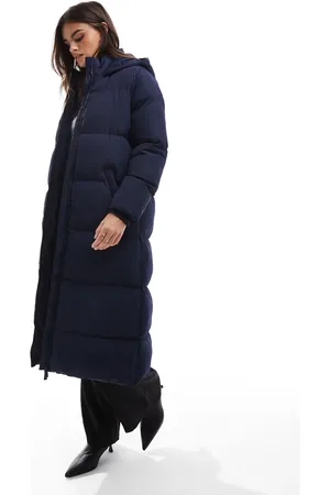 French Connection Premium maxi puffer coat in midnight