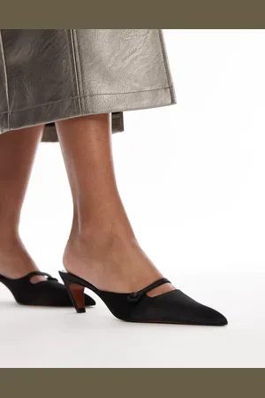MANGO Satin heels with cross front in