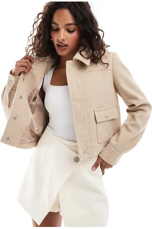EVER NEW Soft shacket in beige
