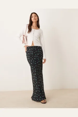 ASOS Chiffon bias maxi skirt in floral