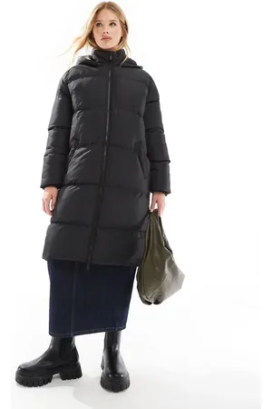 French Connection Longline puffer coat with hood in