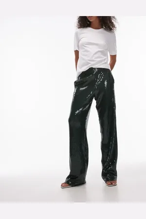 Topshop Sequin tailored pants in