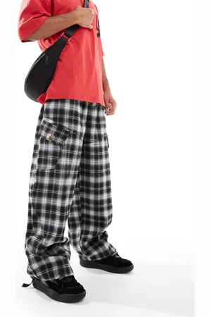 COLLUSION Baggy pants in shadow plaid