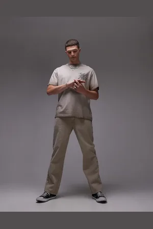 Topman Straight pants in stone