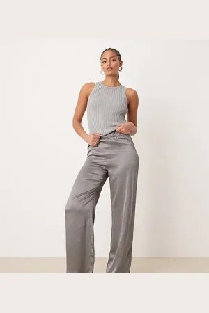 JDY Wide leg metallic pants in