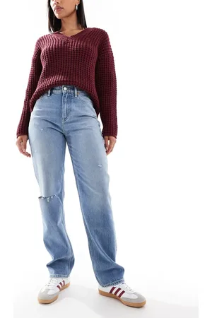 Tommy Hilfiger Izzie high rise slim straight jeans in light wash