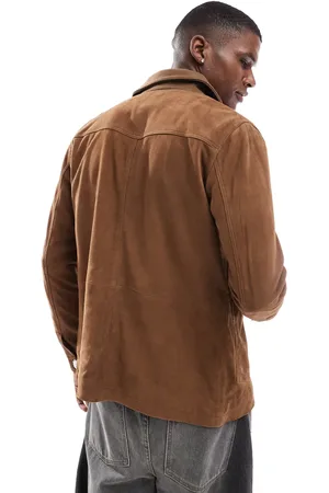 SCALPERS Icon skaf suede jacket in