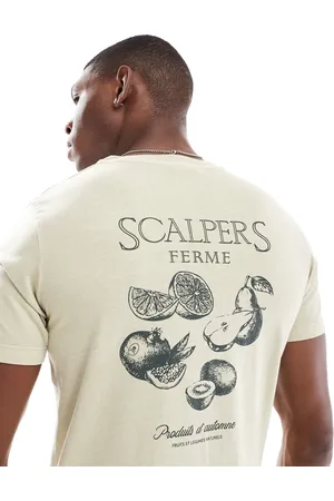 SCALPERS Ferme Tee In Light Khaki