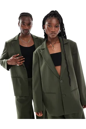 COLLUSION Unisex oversized blazer in olive - part of a set