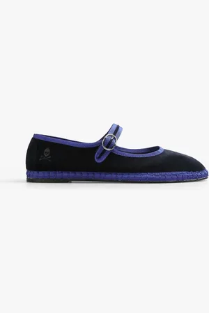 SCALPERS Velvet strap slippers in